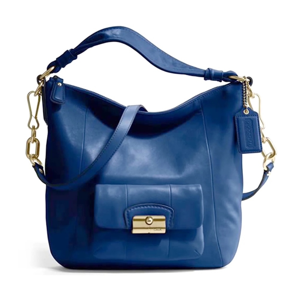 Coach Leather Kristin Hobo in Marine Blue NWT